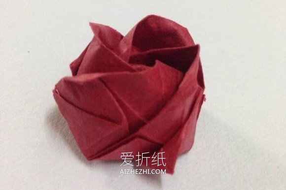 怎么折纸川崎玫瑰图解 手揉纸玫瑰花的折法- www.aizhezhi.com