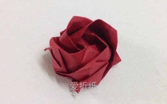 怎么折纸川崎玫瑰图解 手揉纸玫瑰花的折法- www.aizhezhi.com