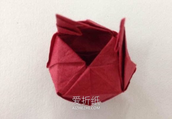 怎么折纸川崎玫瑰图解 手揉纸玫瑰花的折法- www.aizhezhi.com