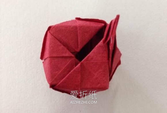 怎么折纸川崎玫瑰图解 手揉纸玫瑰花的折法- www.aizhezhi.com