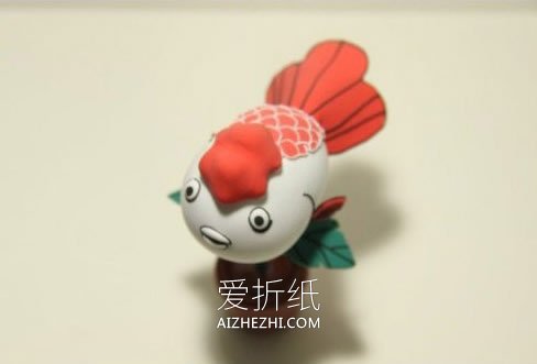 怎么做粘土金鱼图解 可爱盆栽金鱼粘土制作- www.aizhezhi.com