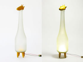 怎么做小动物灯具 酒瓶废物利用制作创意灯具