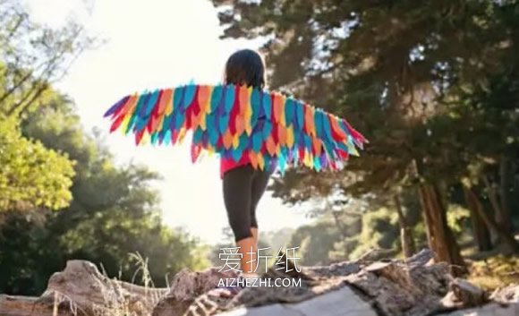 怎么做儿童玩具翅膀 瓦楞纸手工制作翅膀道具- www.aizhezhi.com