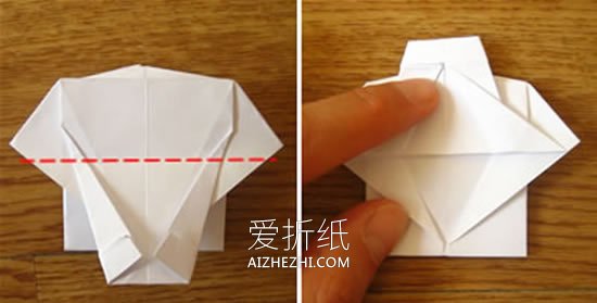 怎么折纸带领带衬衫 美元折纸衬衫图解教程- www.aizhezhi.com