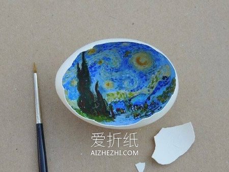 蛋壳内部手绘作品 鸡蛋壳变废为宝做蛋壳画- www.aizhezhi.com