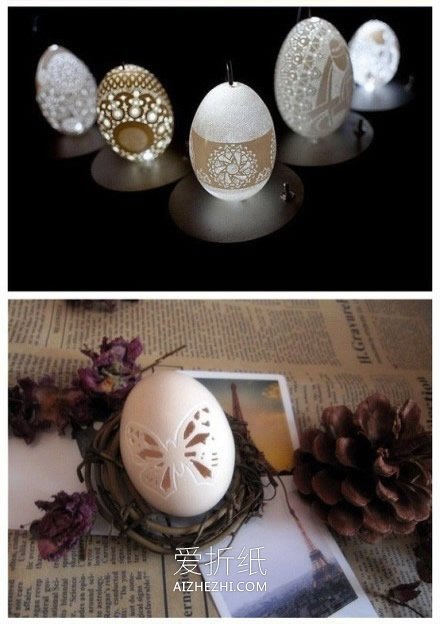 美丽的手工蛋雕作品 鸡蛋雕刻作品图片- www.aizhezhi.com