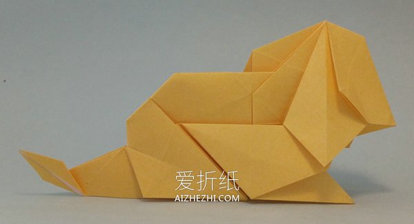 怎么折纸立体狮子图解 手工折纸狮子详细步骤- www.aizhezhi.com