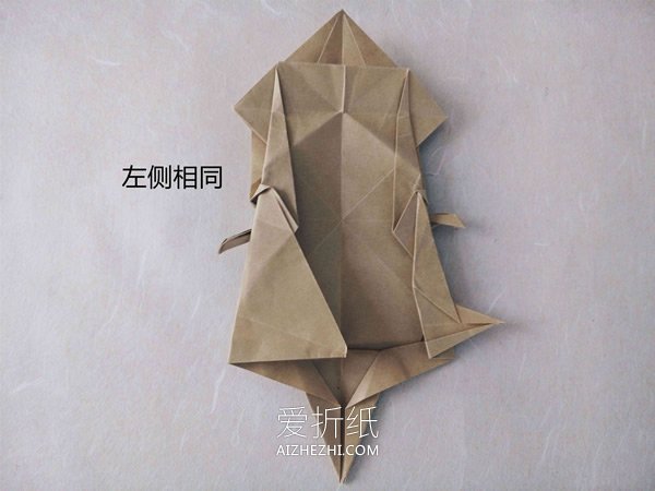 怎么折纸逼真的兔子 手工折纸立体兔子图解- www.aizhezhi.com