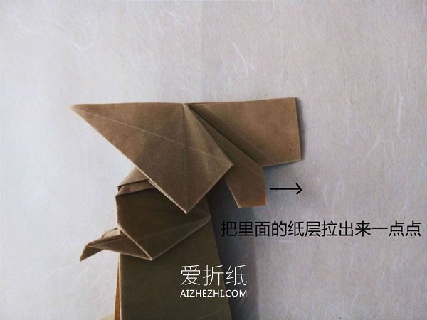 怎么折纸逼真的兔子 手工折纸立体兔子图解- www.aizhezhi.com