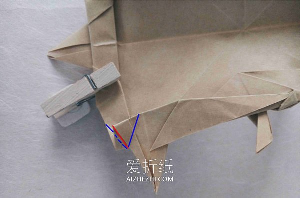 怎么折纸逼真的兔子 手工折纸立体兔子图解- www.aizhezhi.com