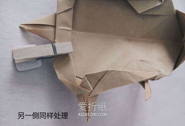 怎么折纸逼真的兔子 手工折纸立体兔子图解- www.aizhezhi.com