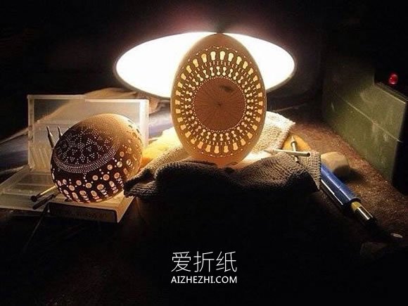 漂亮的蛋雕图片大全 手工鸡蛋壳雕刻作品- www.aizhezhi.com