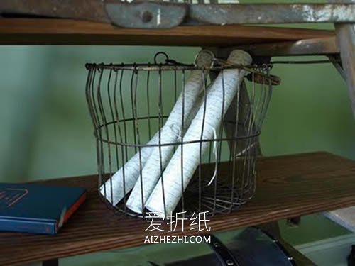 装修用梯子怎么利用 旧梯子制作收纳架方法- www.aizhezhi.com