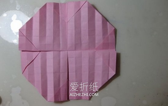 怎么折纸冰激凌玫瑰 漂亮纸玫瑰手工折法图解- www.aizhezhi.com