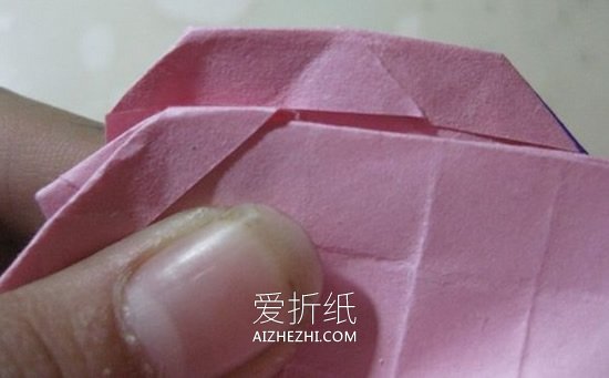 怎么折纸冰激凌玫瑰 漂亮纸玫瑰手工折法图解- www.aizhezhi.com