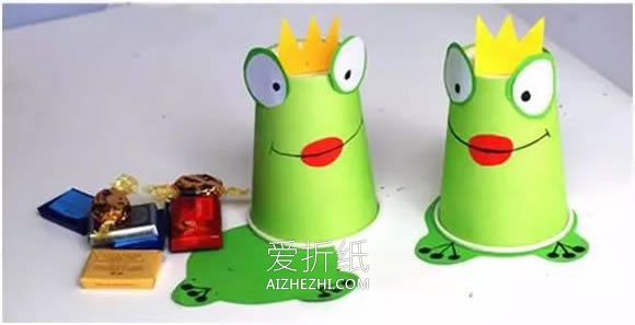 怎么做青蛙王子的方法 幼儿制作纸杯青蛙王子- www.aizhezhi.com
