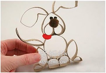 怎么用卷纸芯做兔子 卷纸芯手工制作兔子- www.aizhezhi.com
