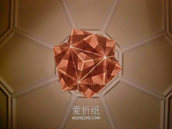 创意折纸作品：折纸做出立体灯具和家居装饰- www.aizhezhi.com