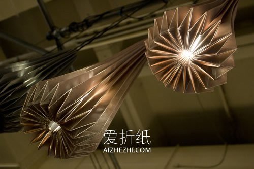 创意折纸作品：折纸做出立体灯具和家居装饰- www.aizhezhi.com