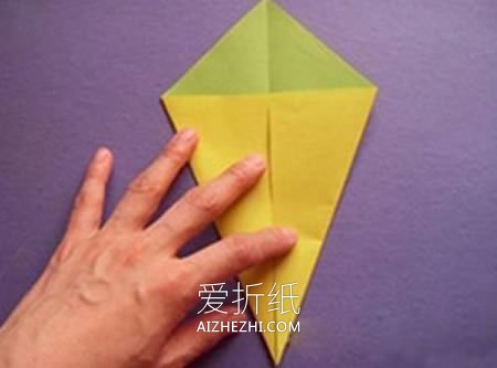 怎么折纸香蕉简单图解 幼儿手工折纸香蕉方法- www.aizhezhi.com