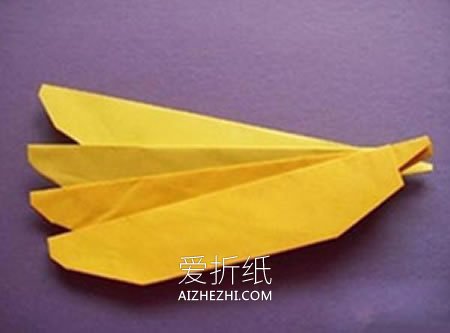 怎么折纸香蕉简单图解 幼儿手工折纸香蕉方法- www.aizhezhi.com