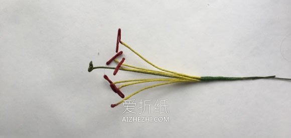 怎么做纸藤百合的方法 纸藤手工制作百合花- www.aizhezhi.com