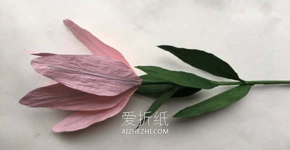 怎么做纸藤百合的方法 纸藤手工制作百合花- www.aizhezhi.com