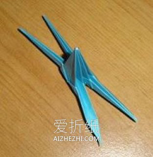 怎么折纸X翼战斗机 X翼星际战斗机的折法图解- www.aizhezhi.com