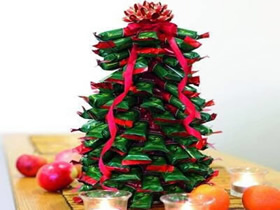 怎么做小糖圣诞树图解 酒瓶手工制作圣诞树