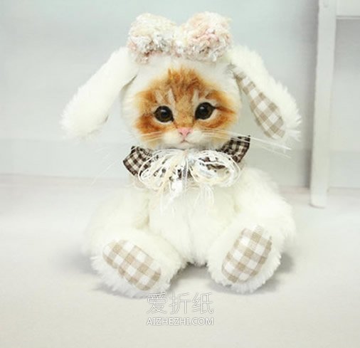 羊毛毡做的超萌小猫咪 可爱羊毛毡小猫图片- www.aizhezhi.com