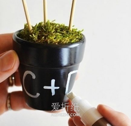 怎么做不织布小花盆栽 布艺花朵盆栽装饰DIY- www.aizhezhi.com