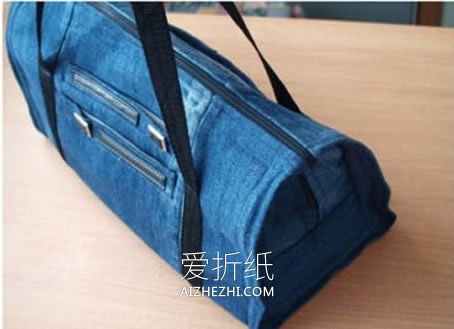 怎么用牛仔裤做行李包 牛仔布行李包手工制作- www.aizhezhi.com