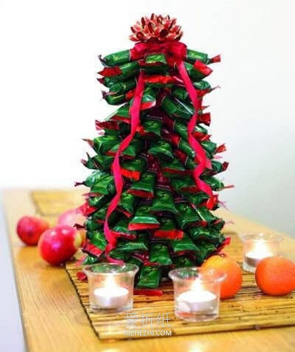 怎么做小糖圣诞树图解 酒瓶手工制作圣诞树- www.aizhezhi.com