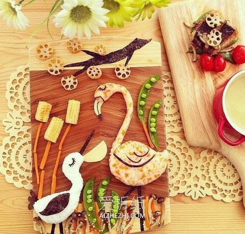 怎么做可爱早餐摆盘 创意卡通早餐摆盘图片- www.aizhezhi.com