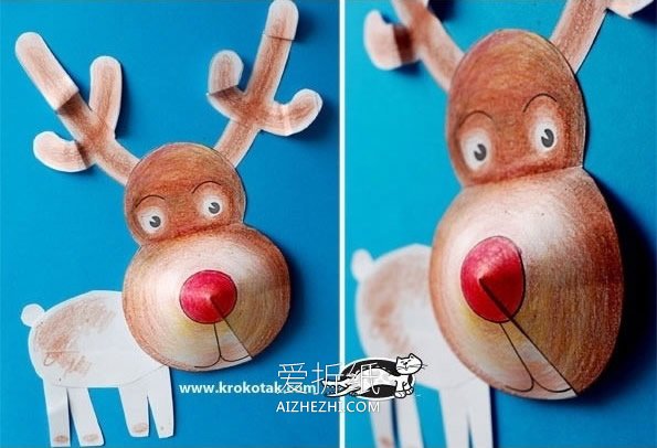 怎么剪纸做圣诞老人 圣诞节手工剪纸制作- www.aizhezhi.com