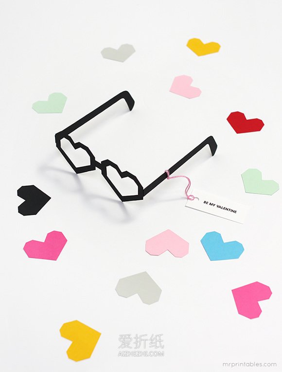怎么做爱心派对眼镜 卡纸手工制作派对眼镜- www.aizhezhi.com