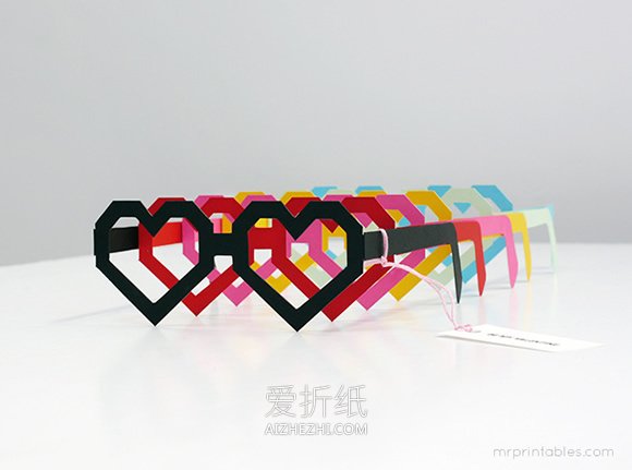 怎么做爱心派对眼镜 卡纸手工制作派对眼镜- www.aizhezhi.com