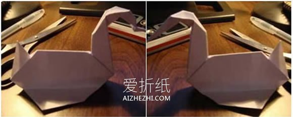 怎么折纸立体鸭子图解 简单鸭子的折法步骤- www.aizhezhi.com