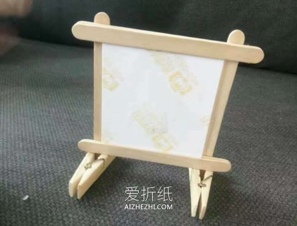 怎么用冰棍棒做相框 冰棍棒手工制作相框图解- www.aizhezhi.com