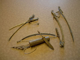 手工制作金属丝冷兵器 金属丝做的冷兵器图片
