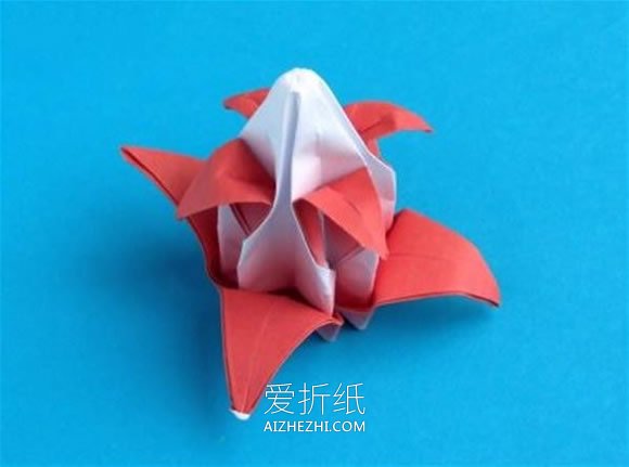 怎么折纸蟹爪兰图解 蟹爪兰花和花茎的折法- www.aizhezhi.com