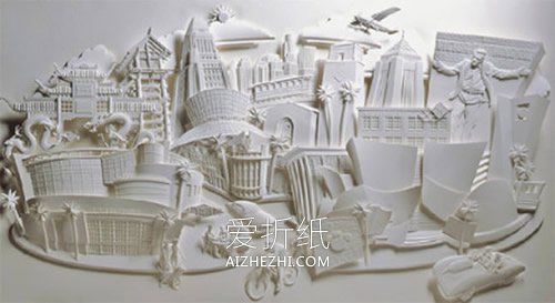 层次感十足的纸雕作品 手工纸雕艺术品图片- www.aizhezhi.com