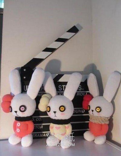 怎么做袜子娃娃兔子 袜子手工制作兔子布偶- www.aizhezhi.com