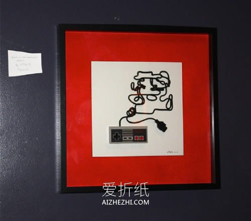 红白机游戏手柄变废为宝 制作成有趣的装饰画- www.aizhezhi.com