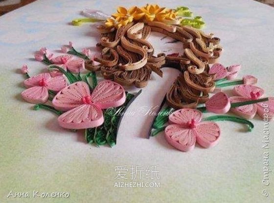 精美的衍纸画作品图片 衍纸做画的作品欣赏- www.aizhezhi.com