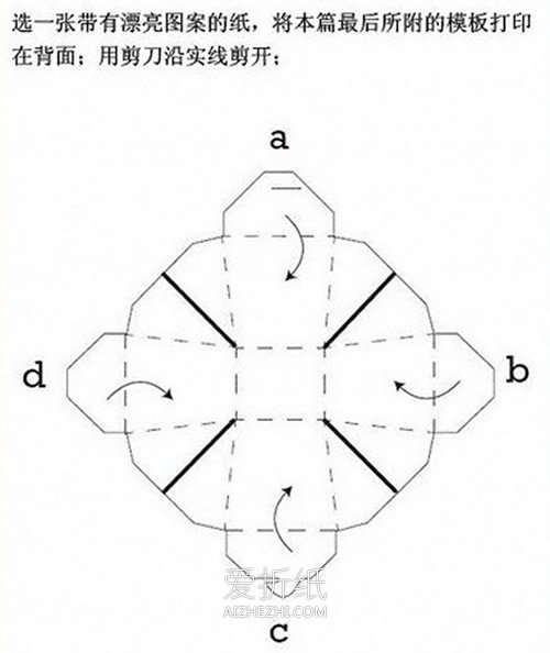 怎么做方形礼品盒子 折纸漂亮礼品盒展开图- www.aizhezhi.com