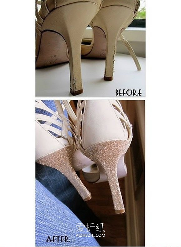 怎么改造高跟鞋的鞋跟 旧高跟鞋手工改造图解- www.aizhezhi.com
