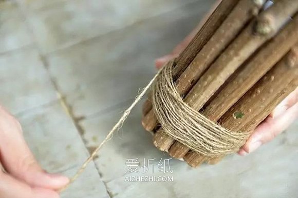 树枝怎么废物利用 制作烛台、笔筒和首饰架- www.aizhezhi.com