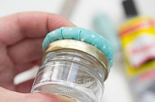 玻璃罐废物利用 用不织布做成带收纳功能针插- www.aizhezhi.com