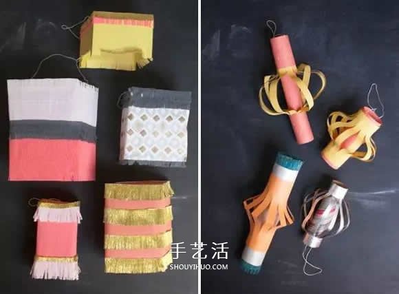 四种简单纸灯笼的做法 幼儿手工灯笼制作教程- www.aizhezhi.com